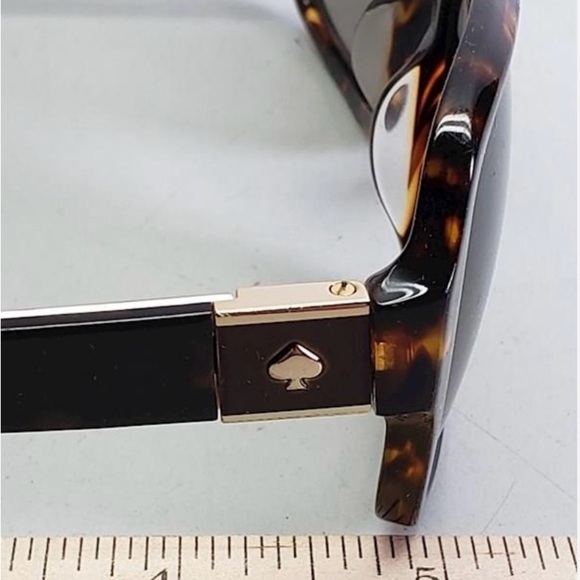 Kate Spade Sunglasses w/ Case Striped/ Dark Brown Tortoise Shell Frame